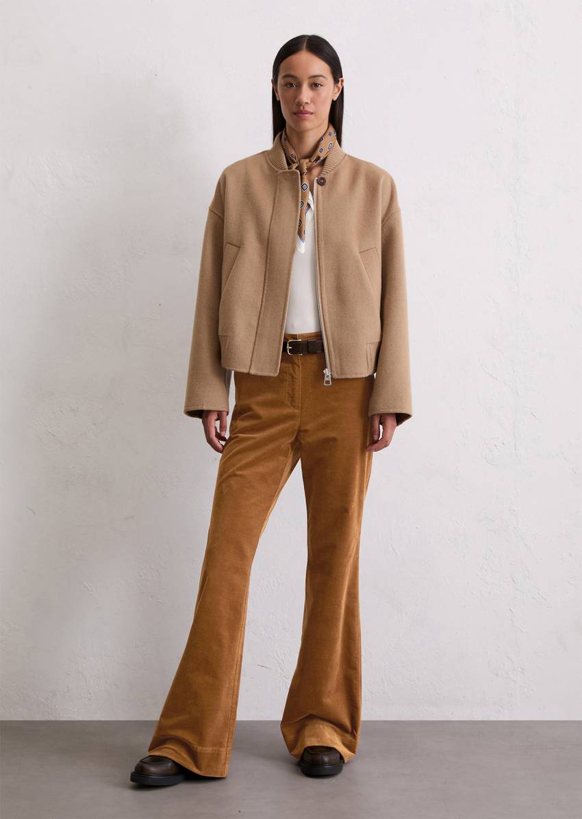 Corduroy pants flared made from a high-quality organic cotton blend