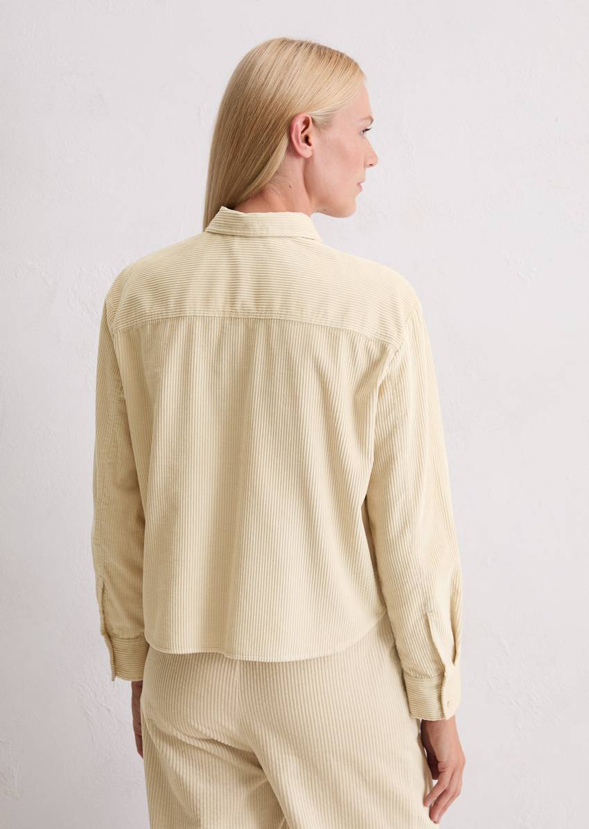 Relaxed fine corduroy blouse made from organic cotton