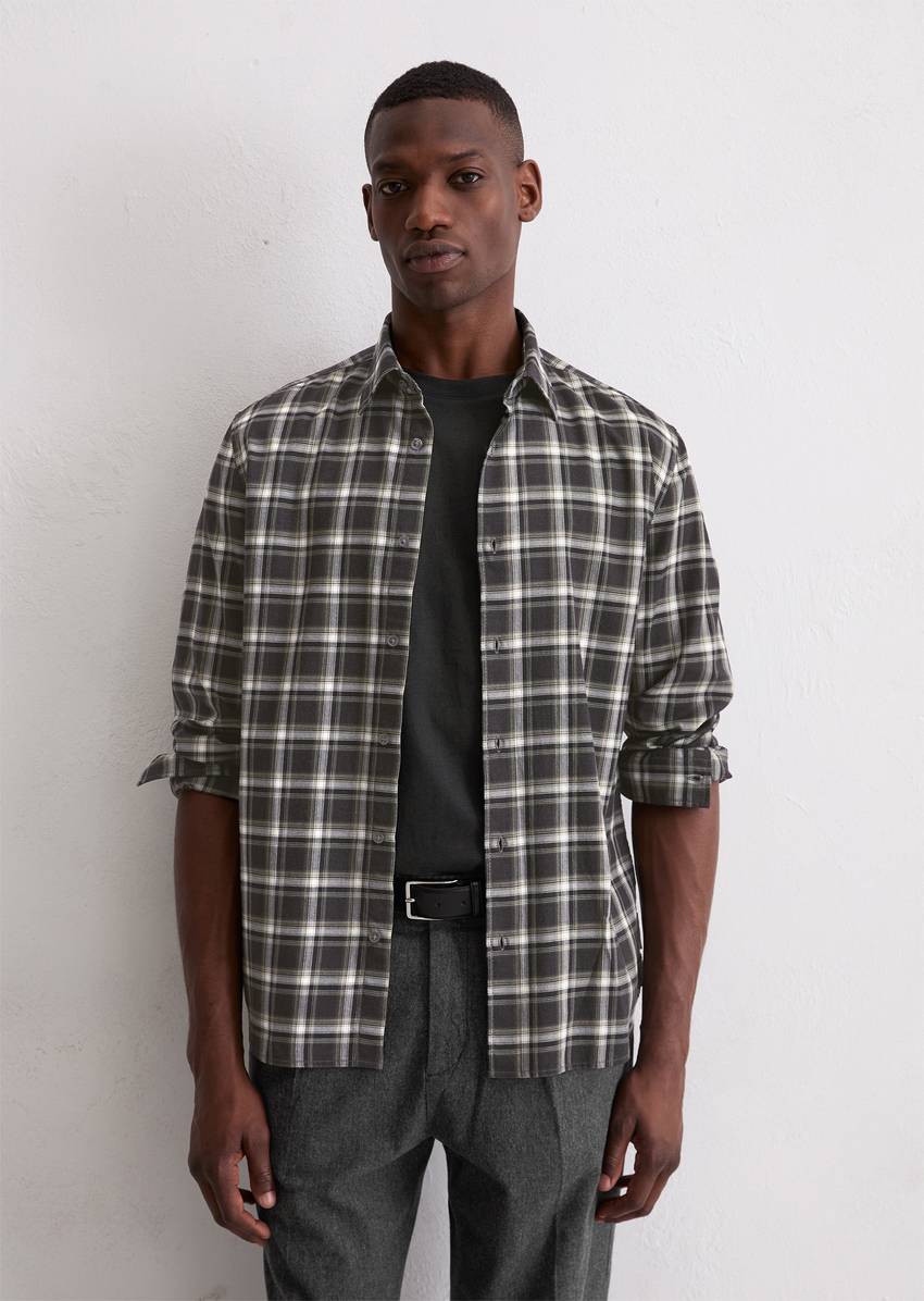 Regular shirt made from soft organic cotton flannel