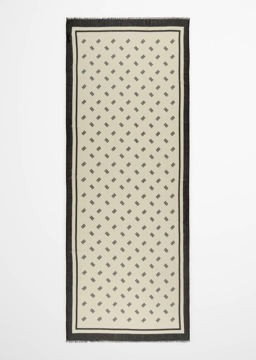 Scarf with all-over print with TENCEL™ Lyocell