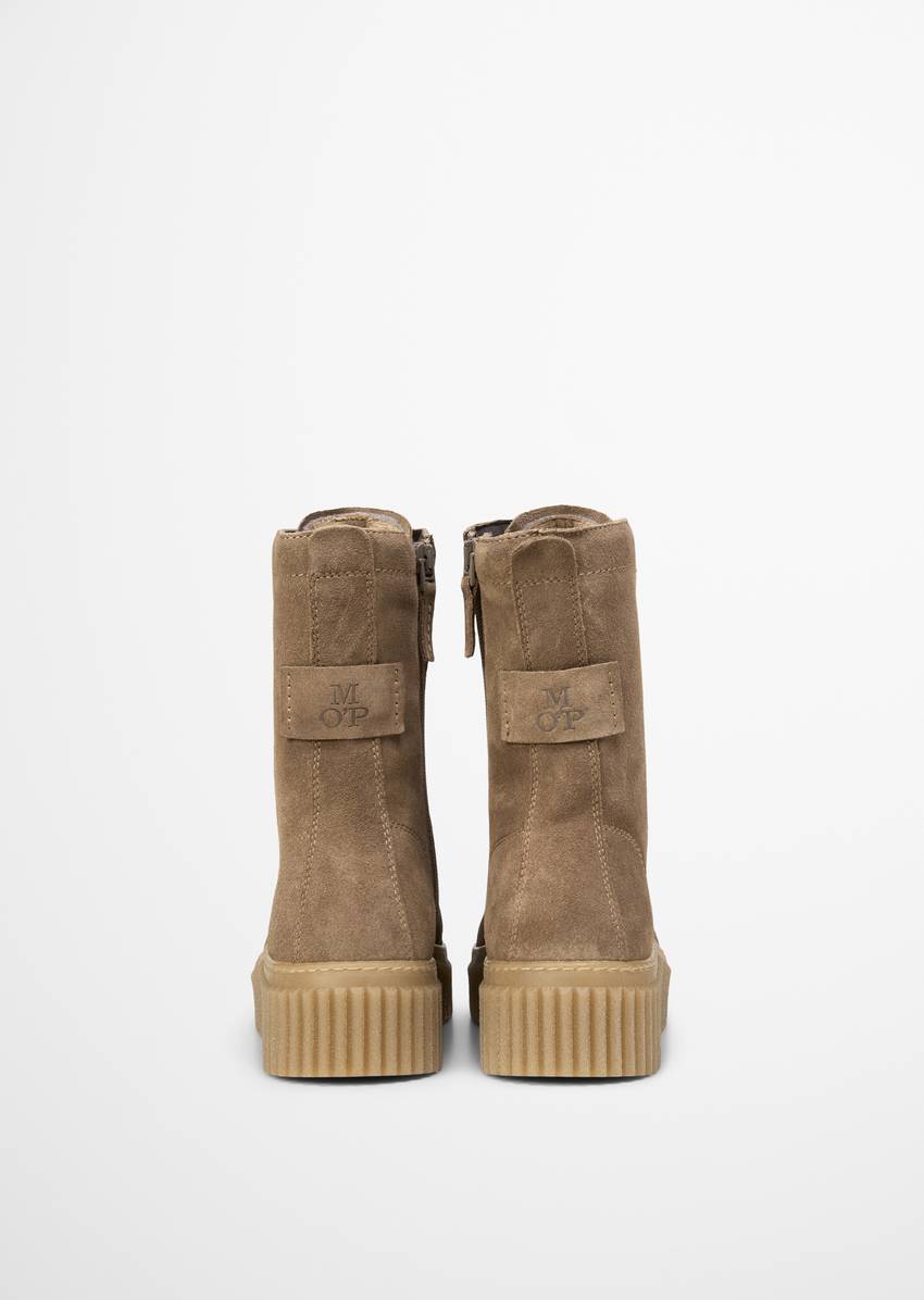 Lace-up boots model Bianca with practical inside zipper