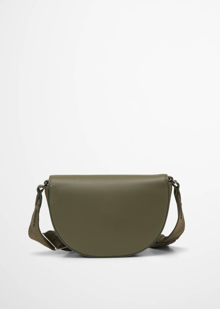 Shoulder bag small made from a leather alternative made from recycled polyester