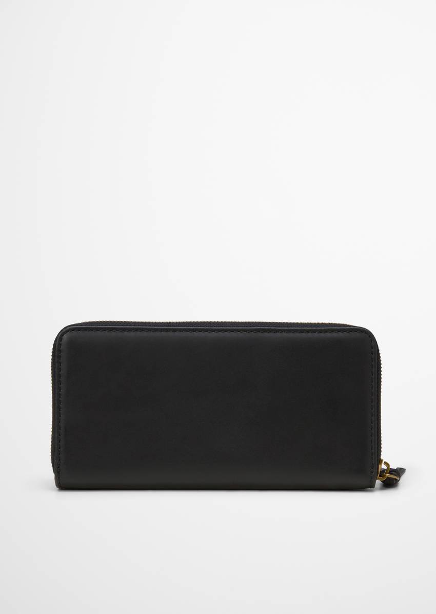 Combination wallet large made from smooth cowhide