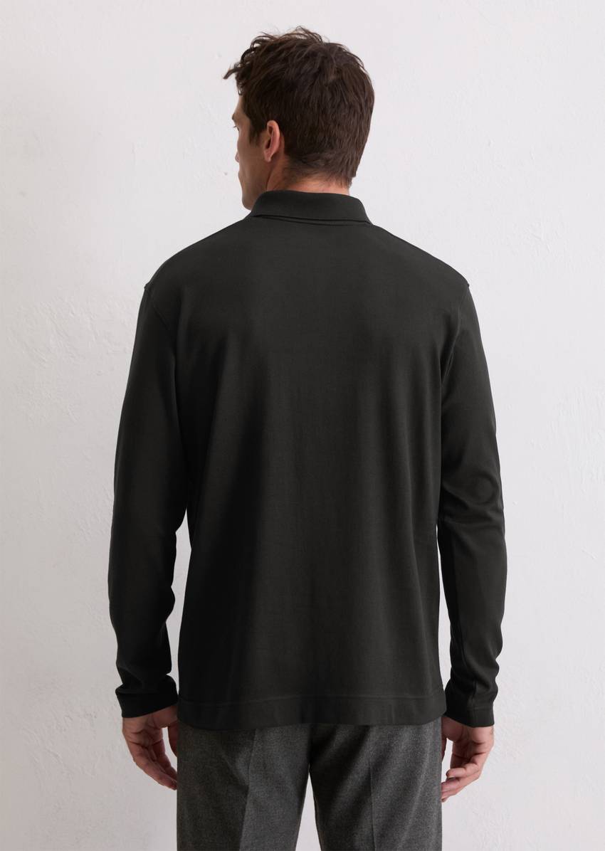 Regular polo shirt made from heavyweight organic cotton jersey