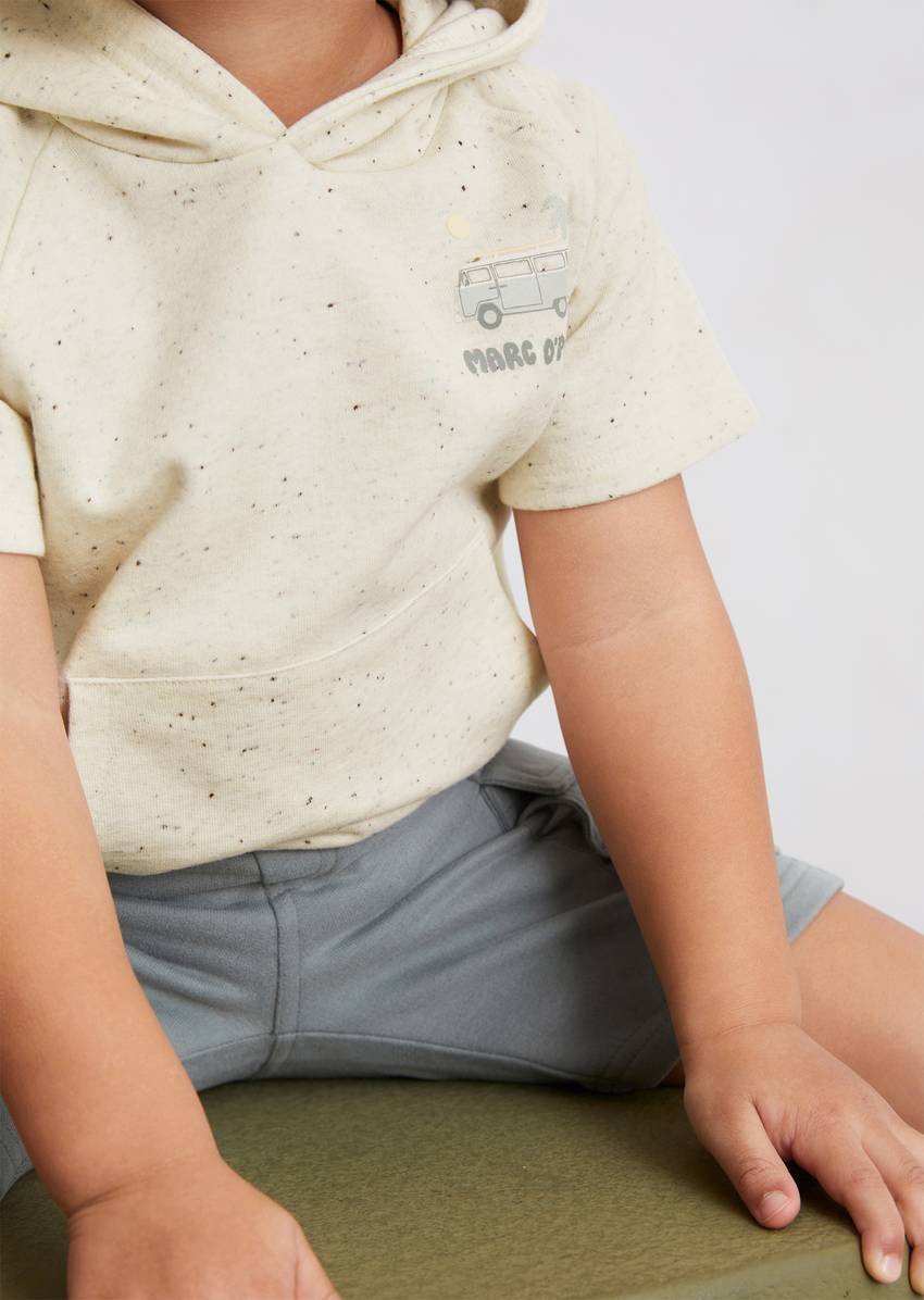 KIDS-BOYS short-sleeved hoodie with fanny pack