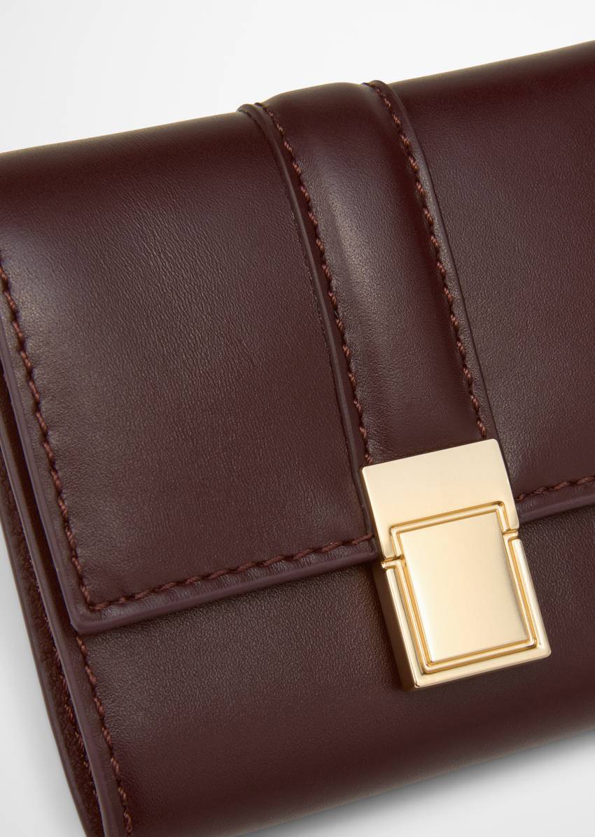 Combination wallet small made from fine lambskin