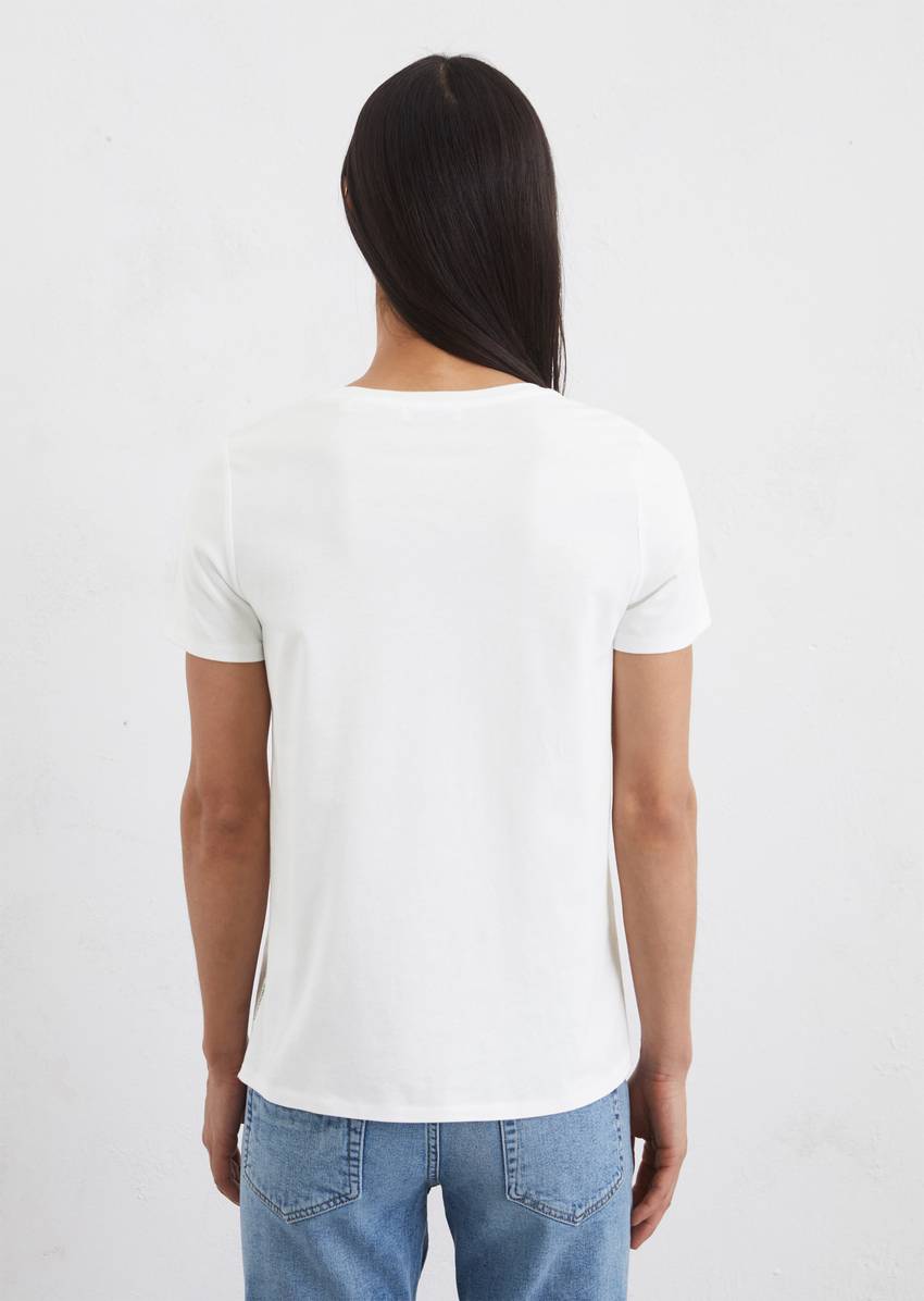 Round neck T-shirt, regular fit made from organic cotton singe jersey