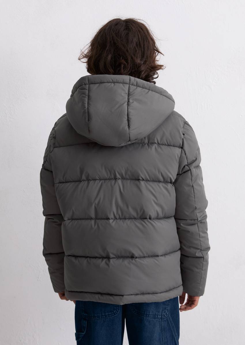 TEENS-BOYS quilted jacket with water-repellent surface