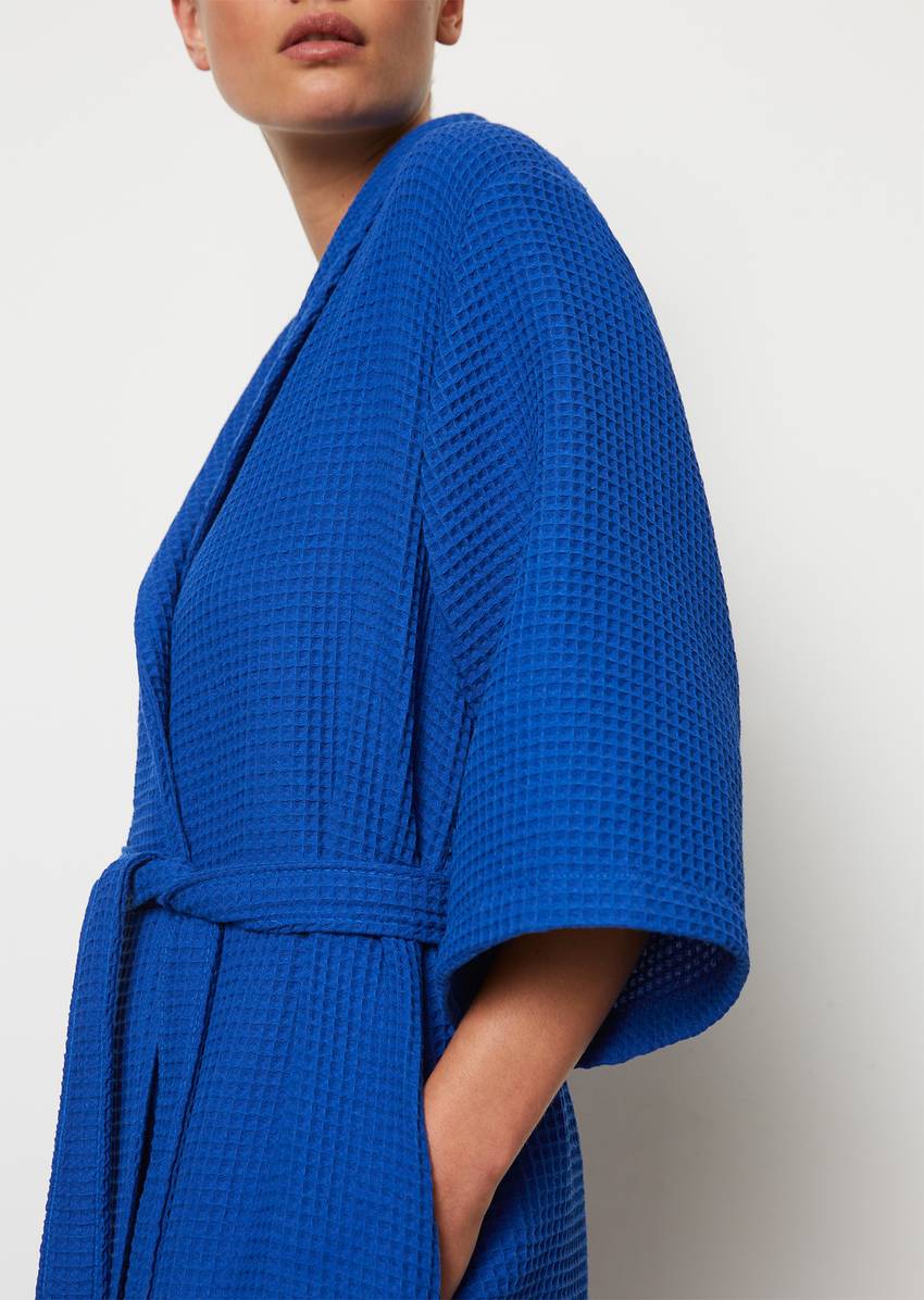 Ladies' bathrobe model Essential from waffle piqué