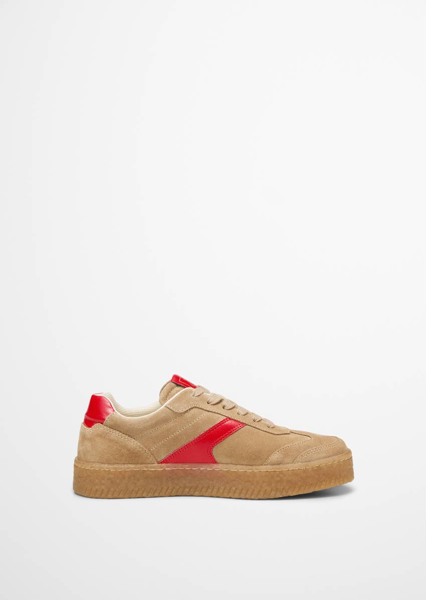 Sneaker made from soft suede