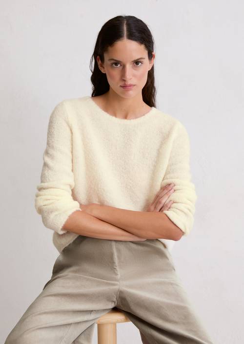 Bouclé sweater regular made from a virgin wool/alpaca wool mix
