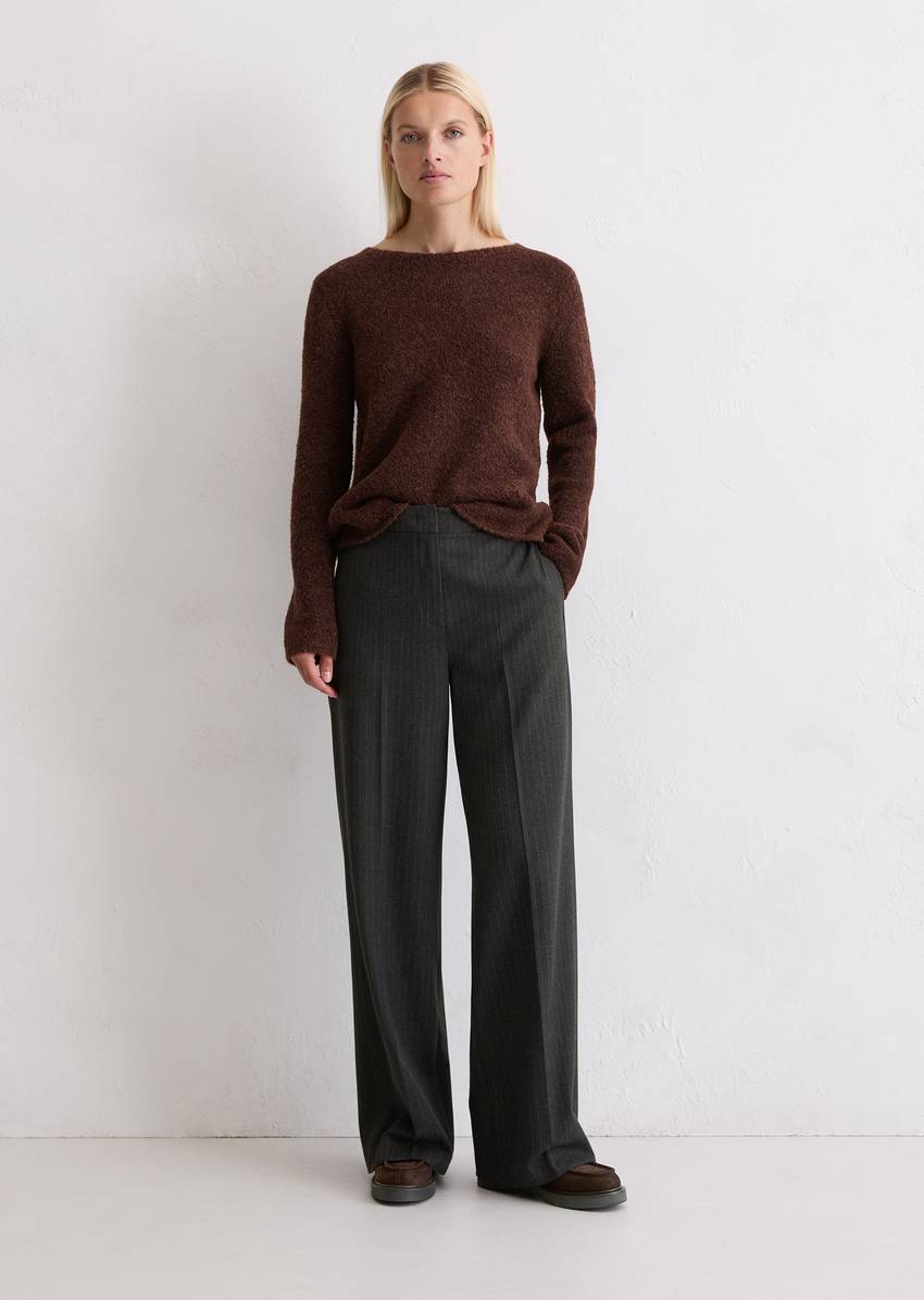 Bouclé sweater regular made from a virgin wool/alpaca wool mix