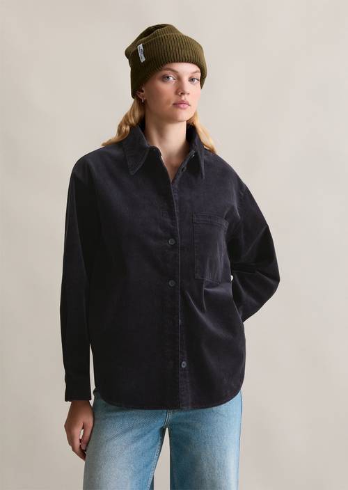 Relaxed blouse made from medium-weight corduroy stretch