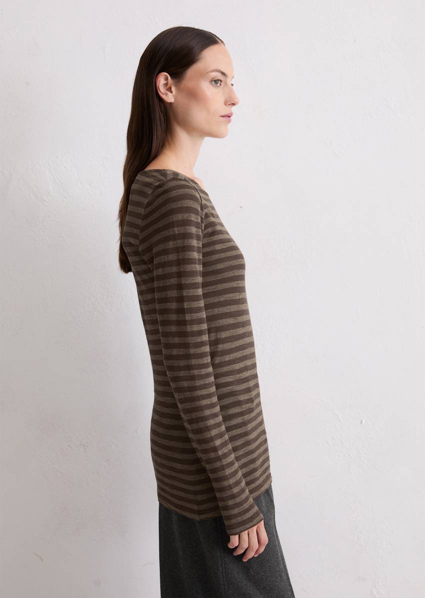 Striped longsleeve regular made from slub jersey