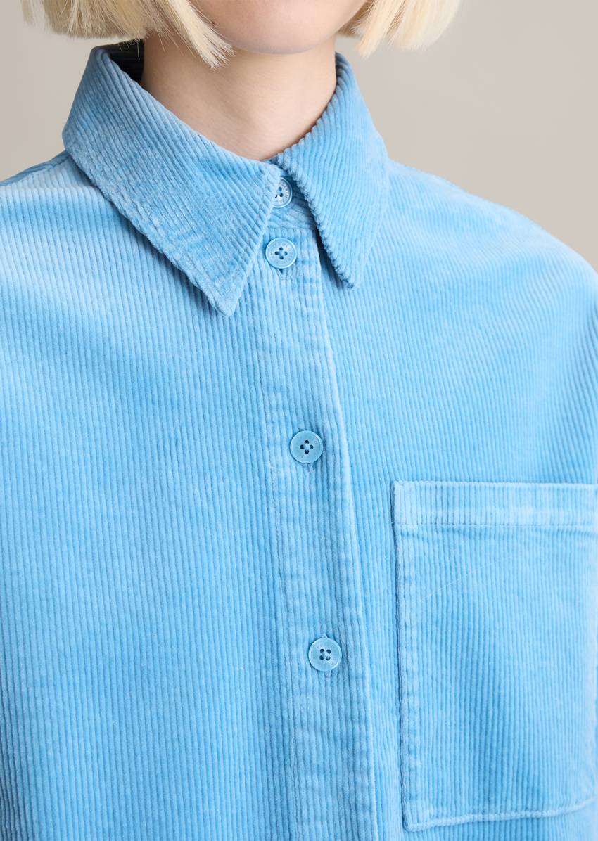 Relaxed blouse made from medium-weight corduroy stretch