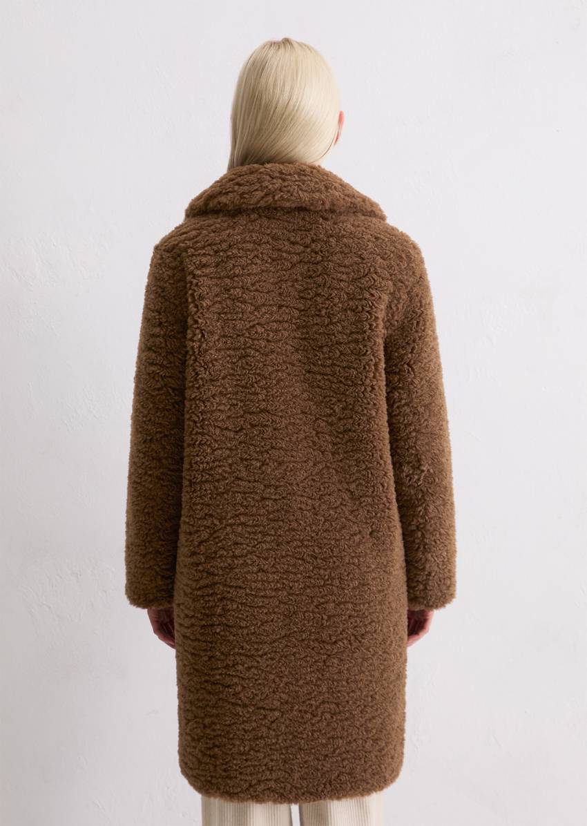 Teddy coat regular made from recycled polyester