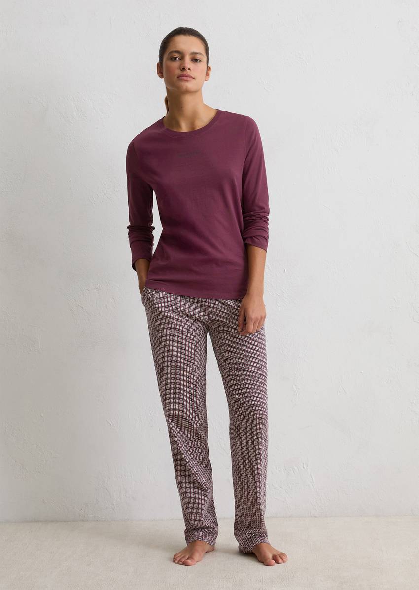 Lounge longsleeve made from organic cotton jersey