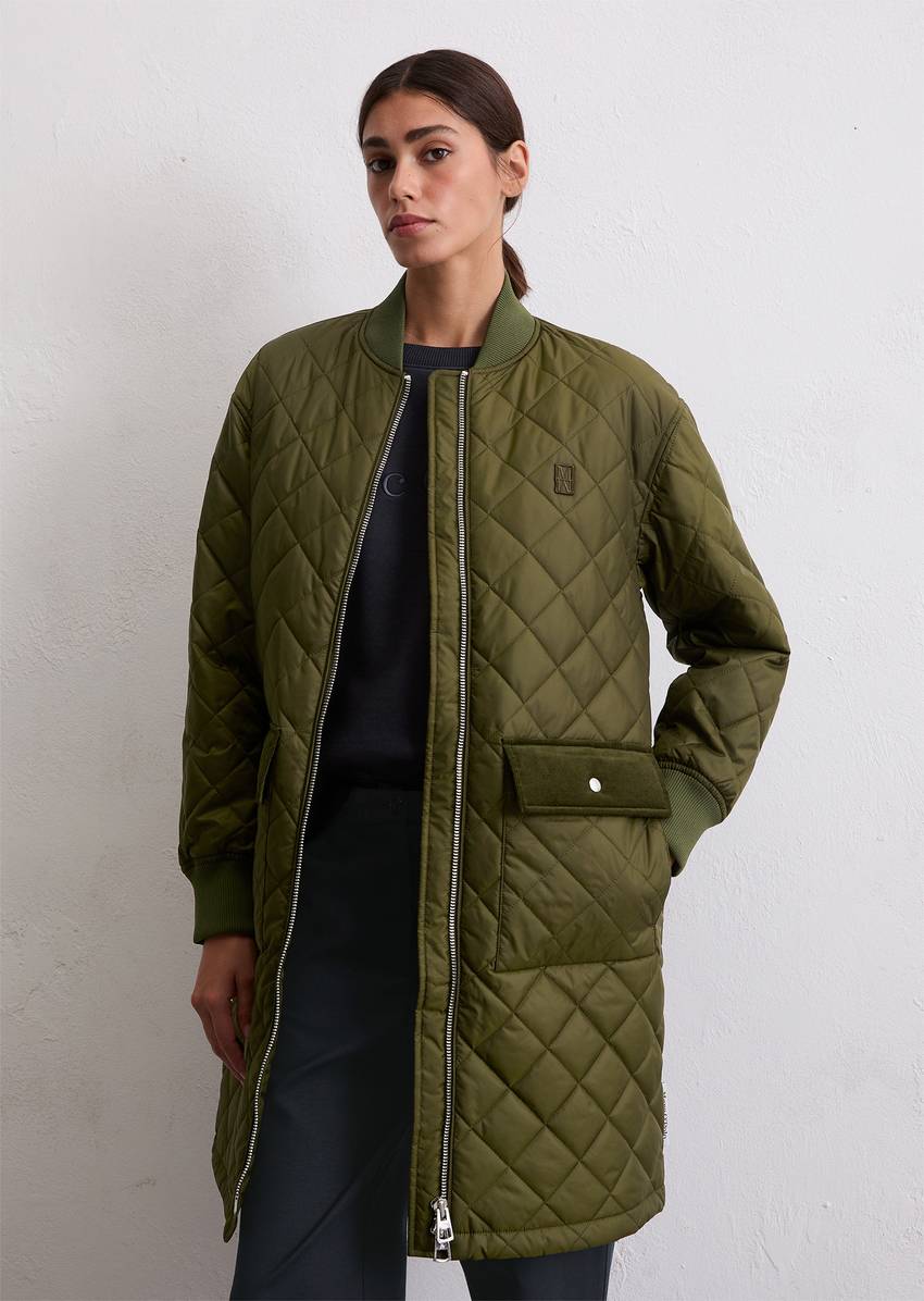 Blouson quilted coat regular made from recycled polyester