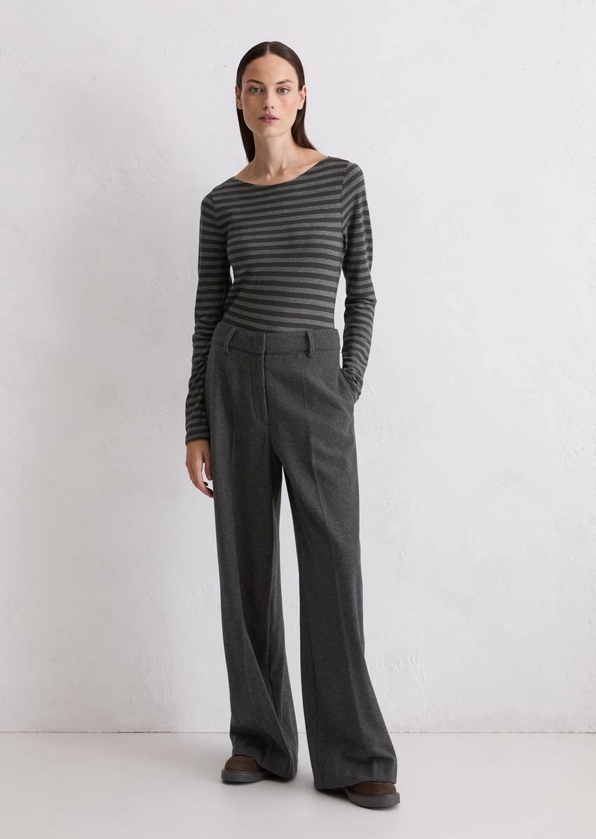 Striped longsleeve regular made from slub jersey