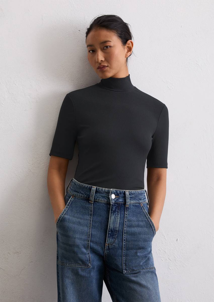 Turtleneck T-shirt slim made from TENCEL™ Modal