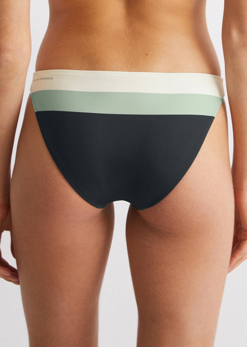 Bikini briefs made from recycled material