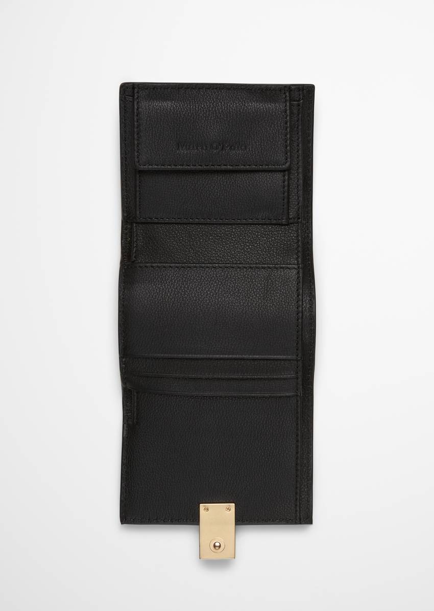 Combination wallet small made from fine lambskin