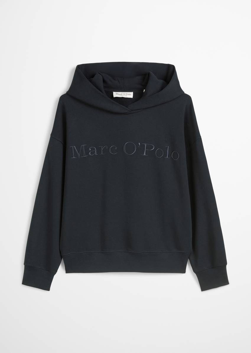 Logo hooded sweatshirt relaxed made from organic cotton