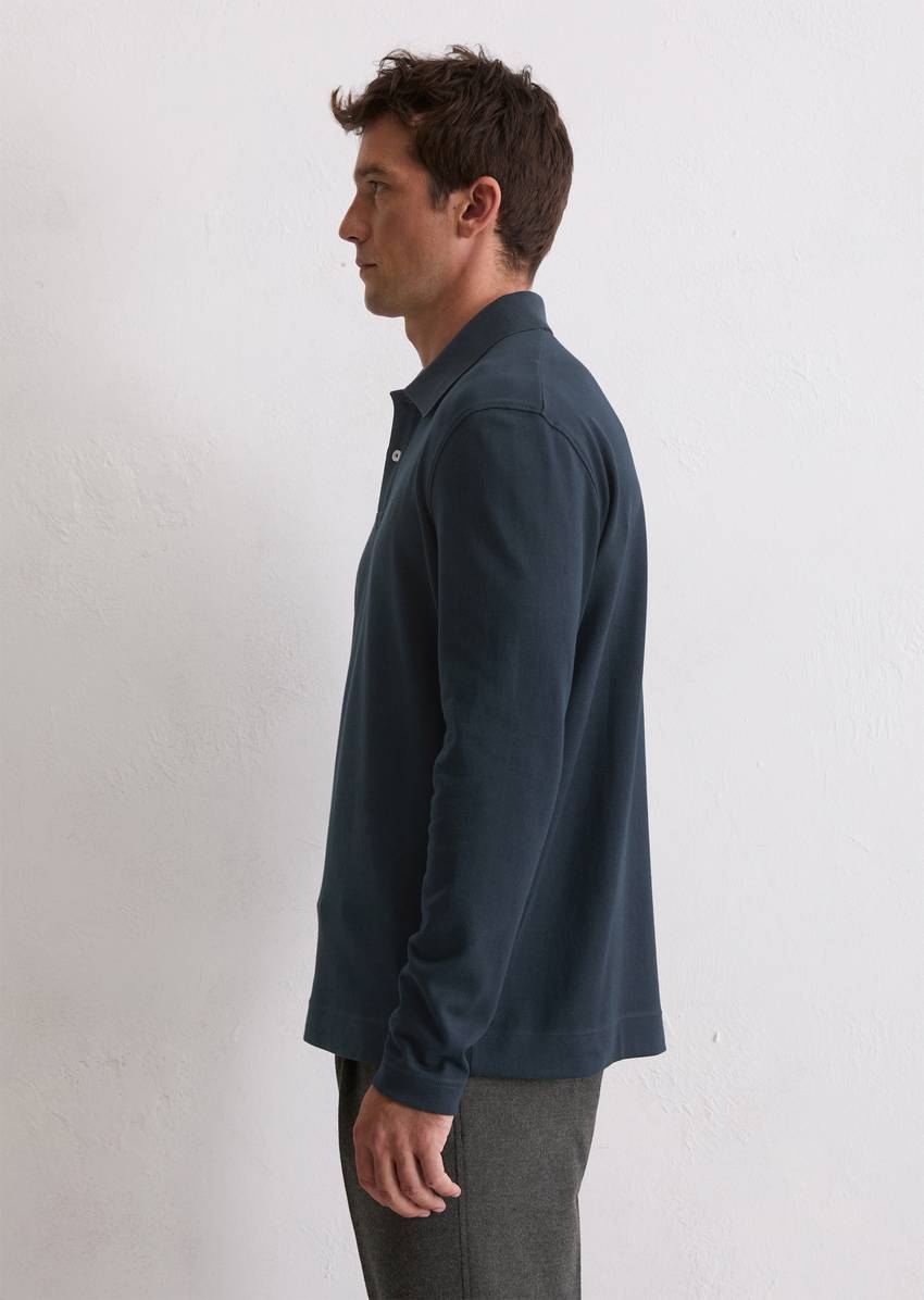 Regular polo shirt made from heavyweight organic cotton jersey