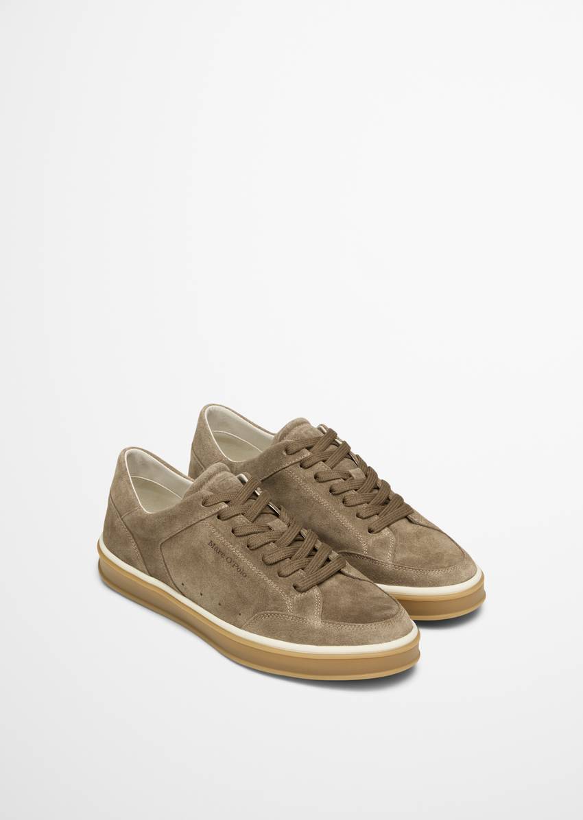 Sneaker made from fine suede cowhide
