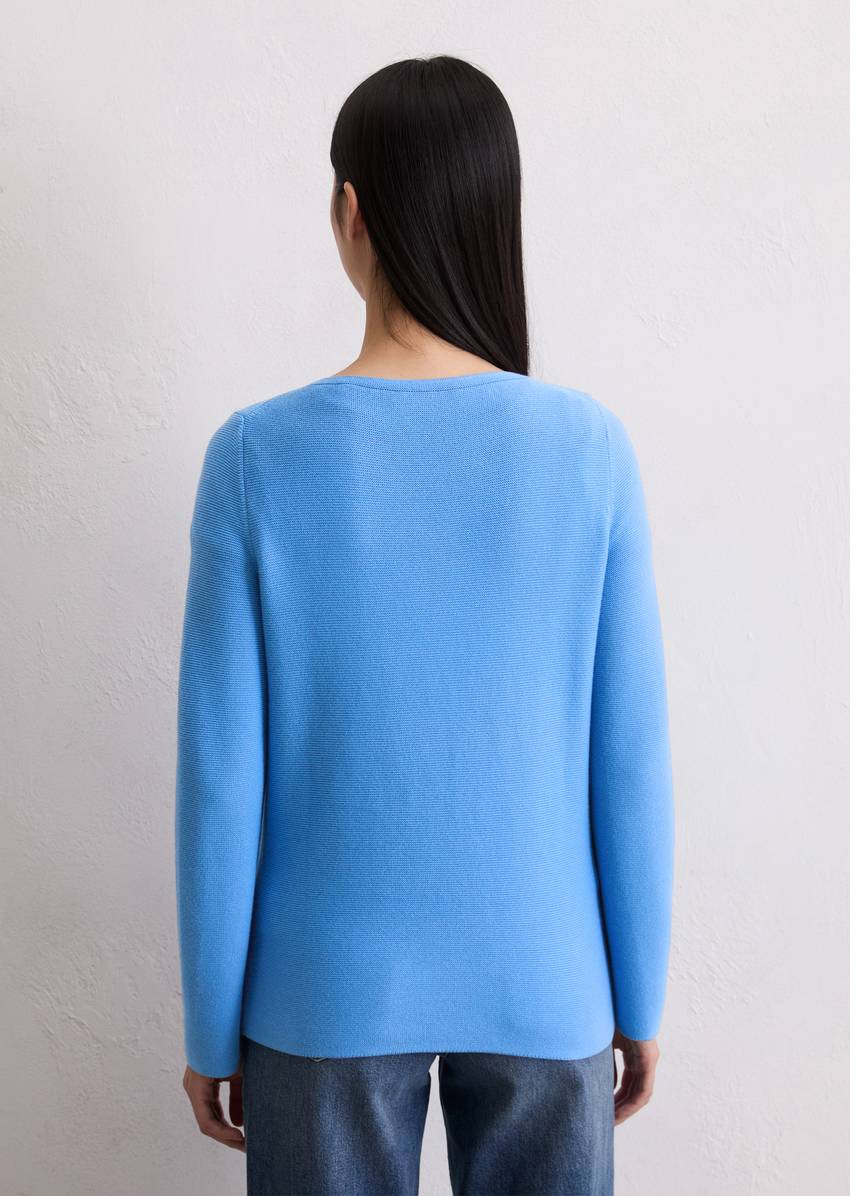 Sweater slim made from organic cotton