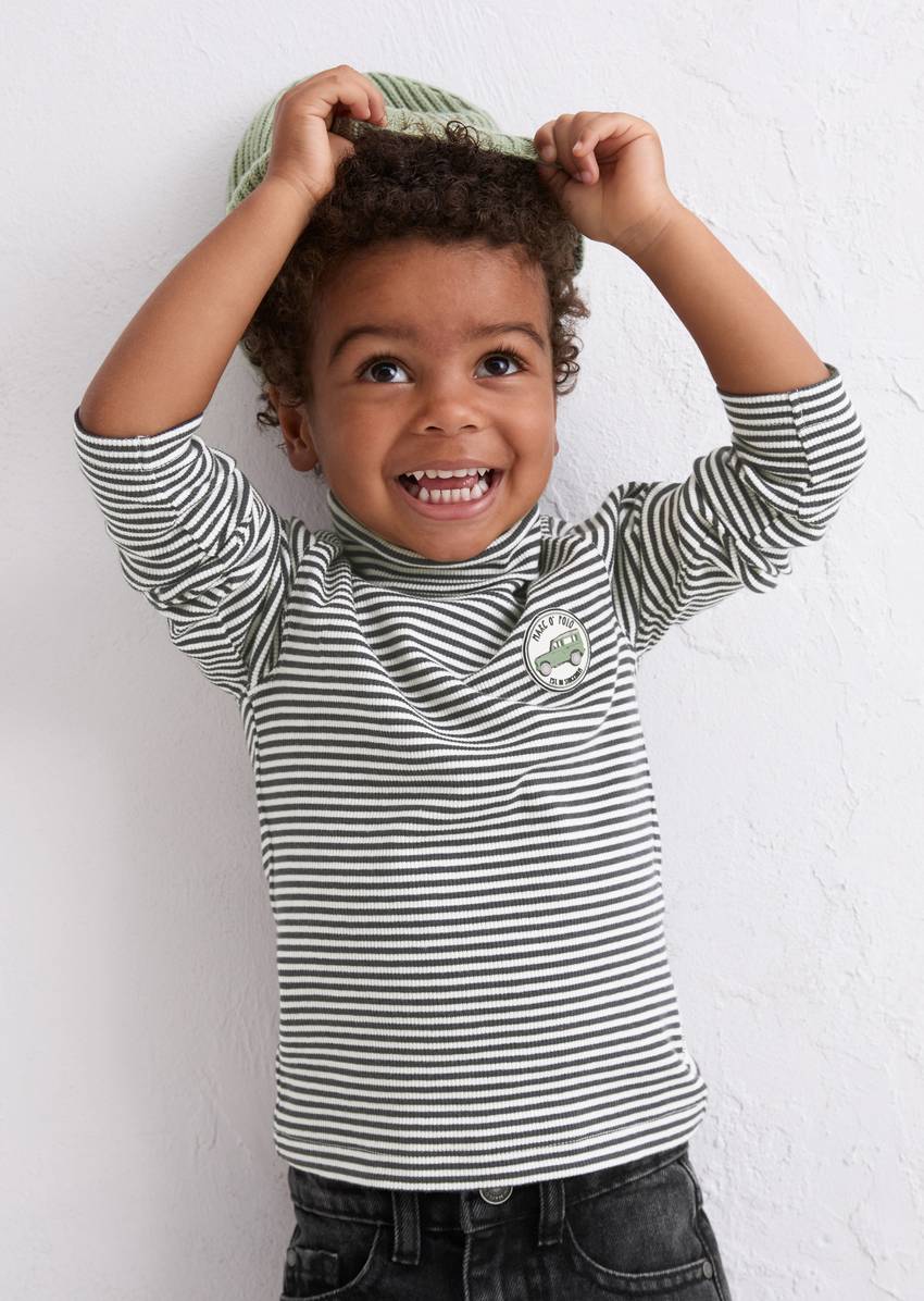 KIDS-BOYS longsleeve with yarn-dyed stripe pattern