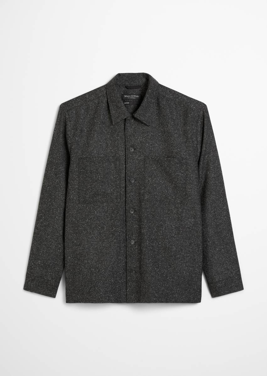 Overshirt made from an Italian sheep's wool mix