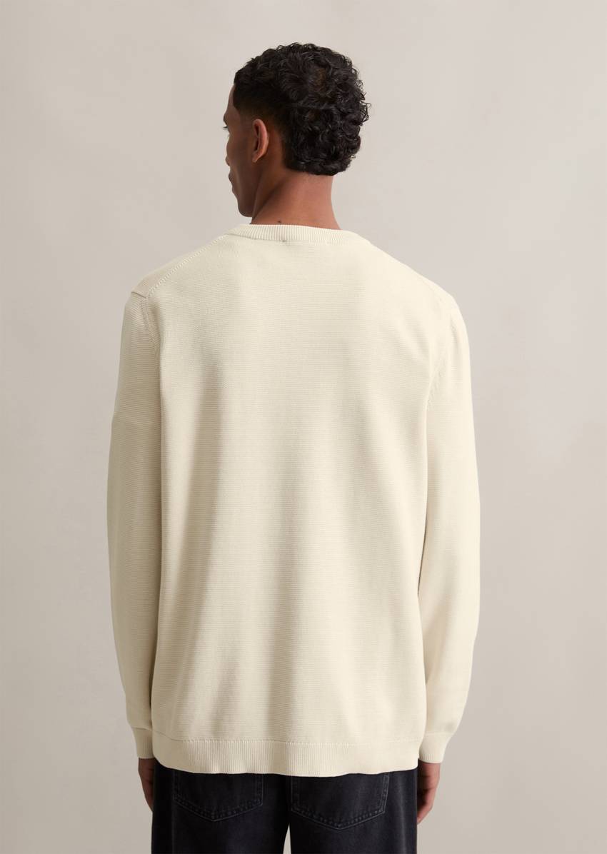 Garment dye sweater regular made from pure organic cotton