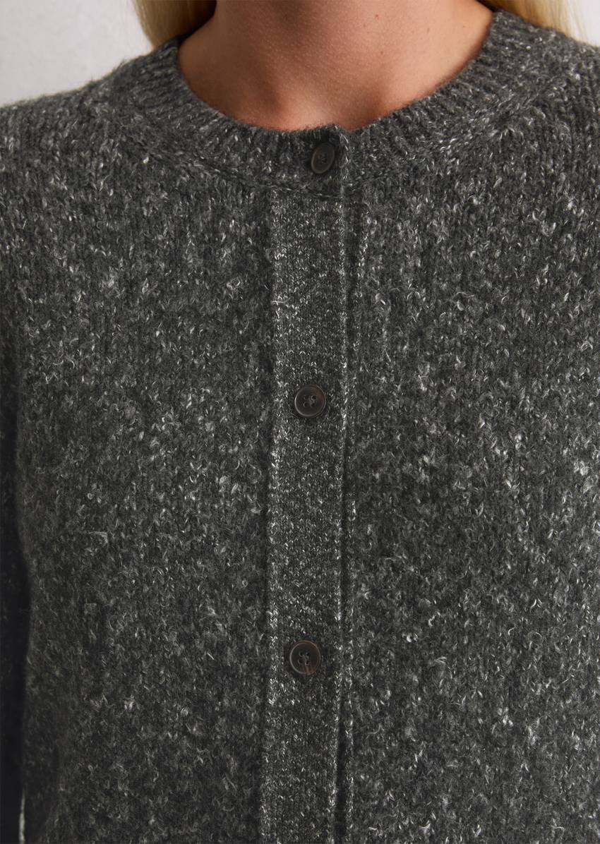 Cardigan slim with cuddly alpaca wool