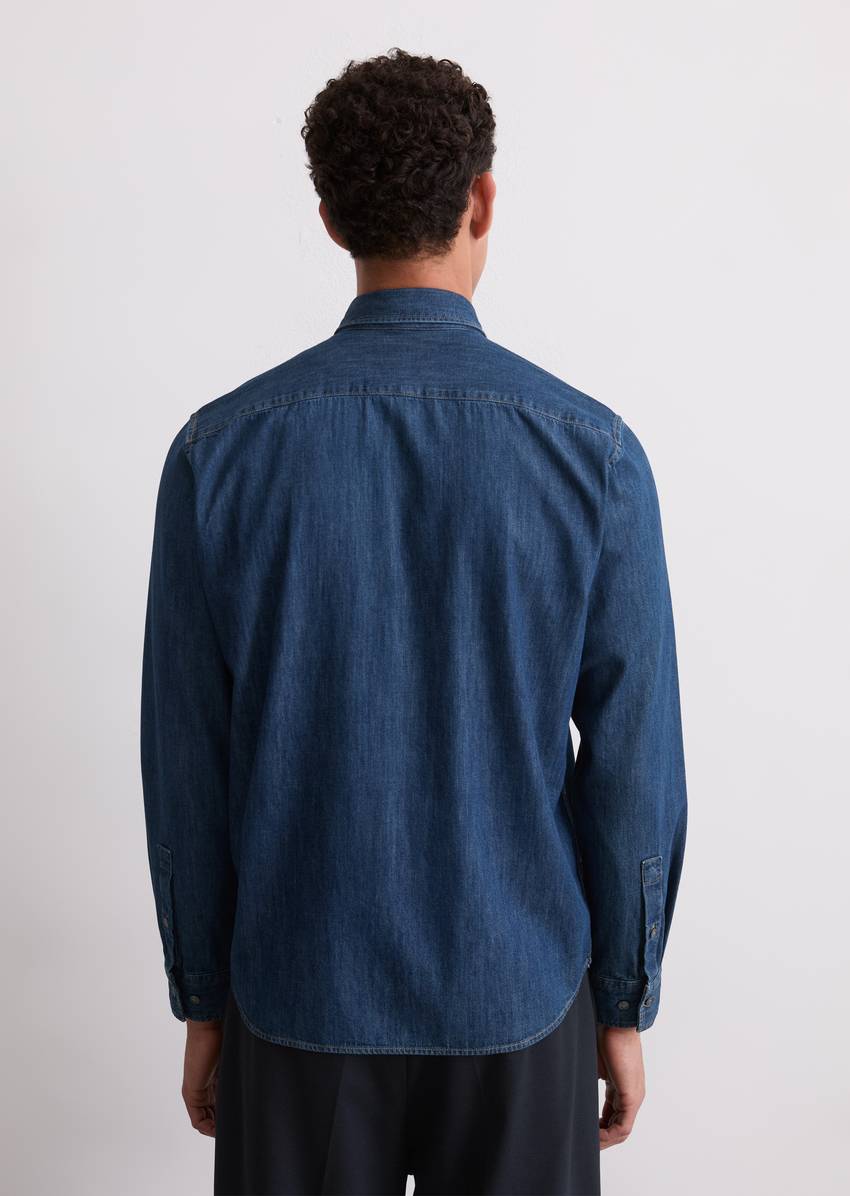 Regular denim shirt Made from lightweight organic cotton