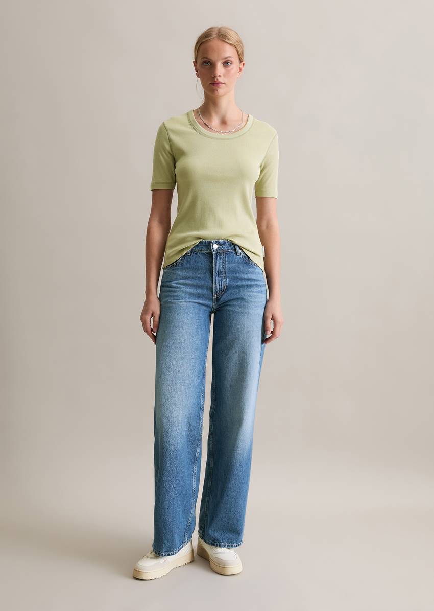 T-shirt slim made from soft organic cotton-modal stretch jersey