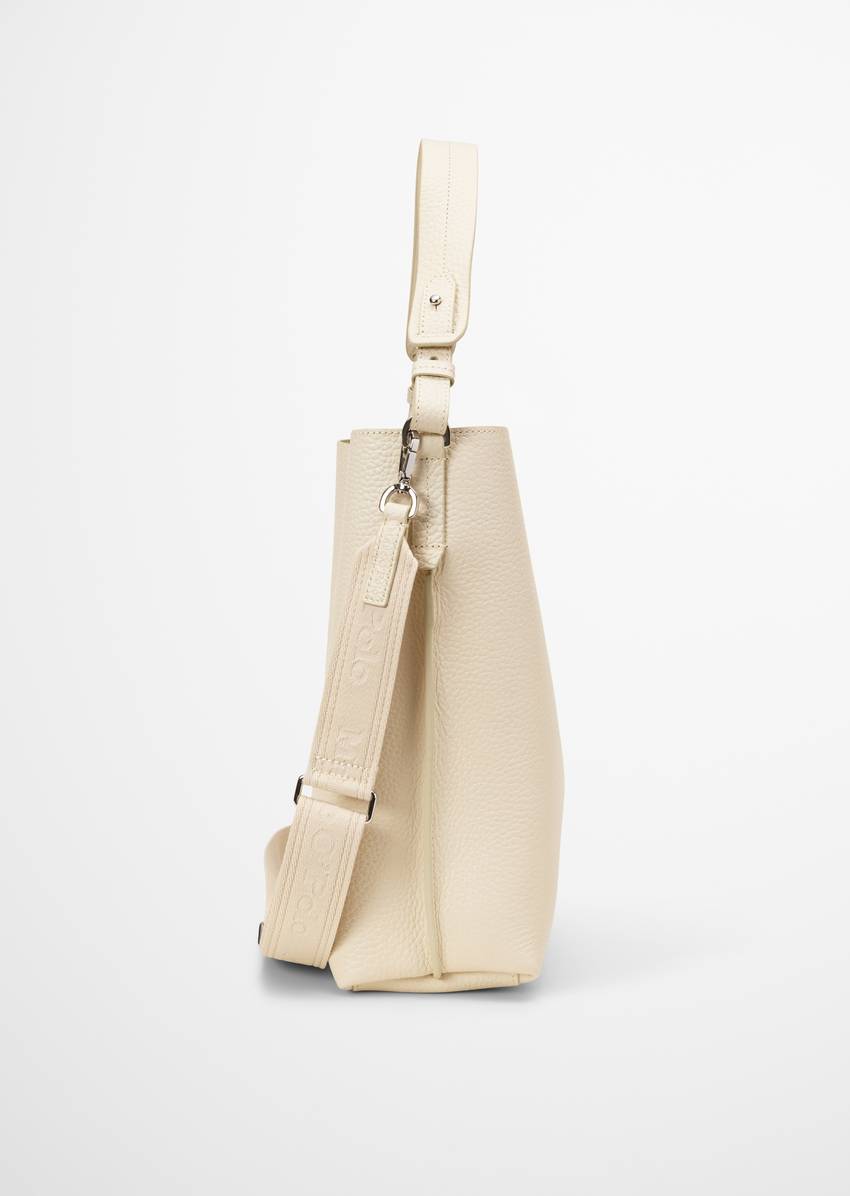 Hobo bag medium made from grained cowhide