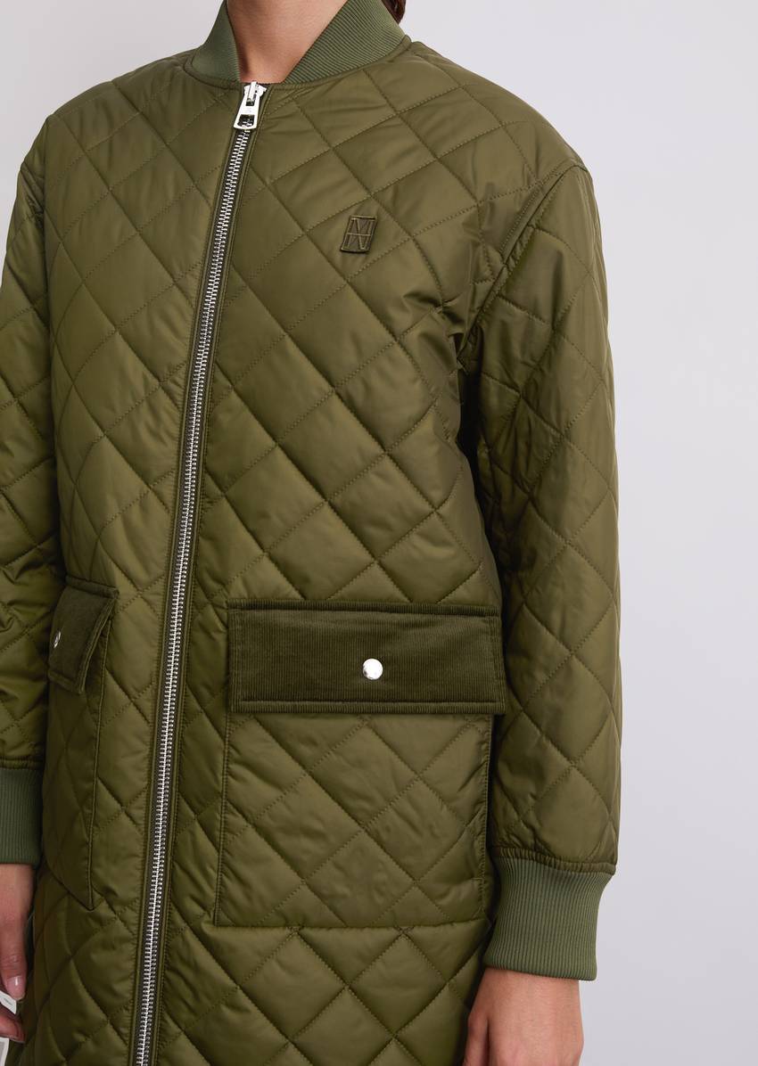 Blouson quilted coat regular made from recycled polyester