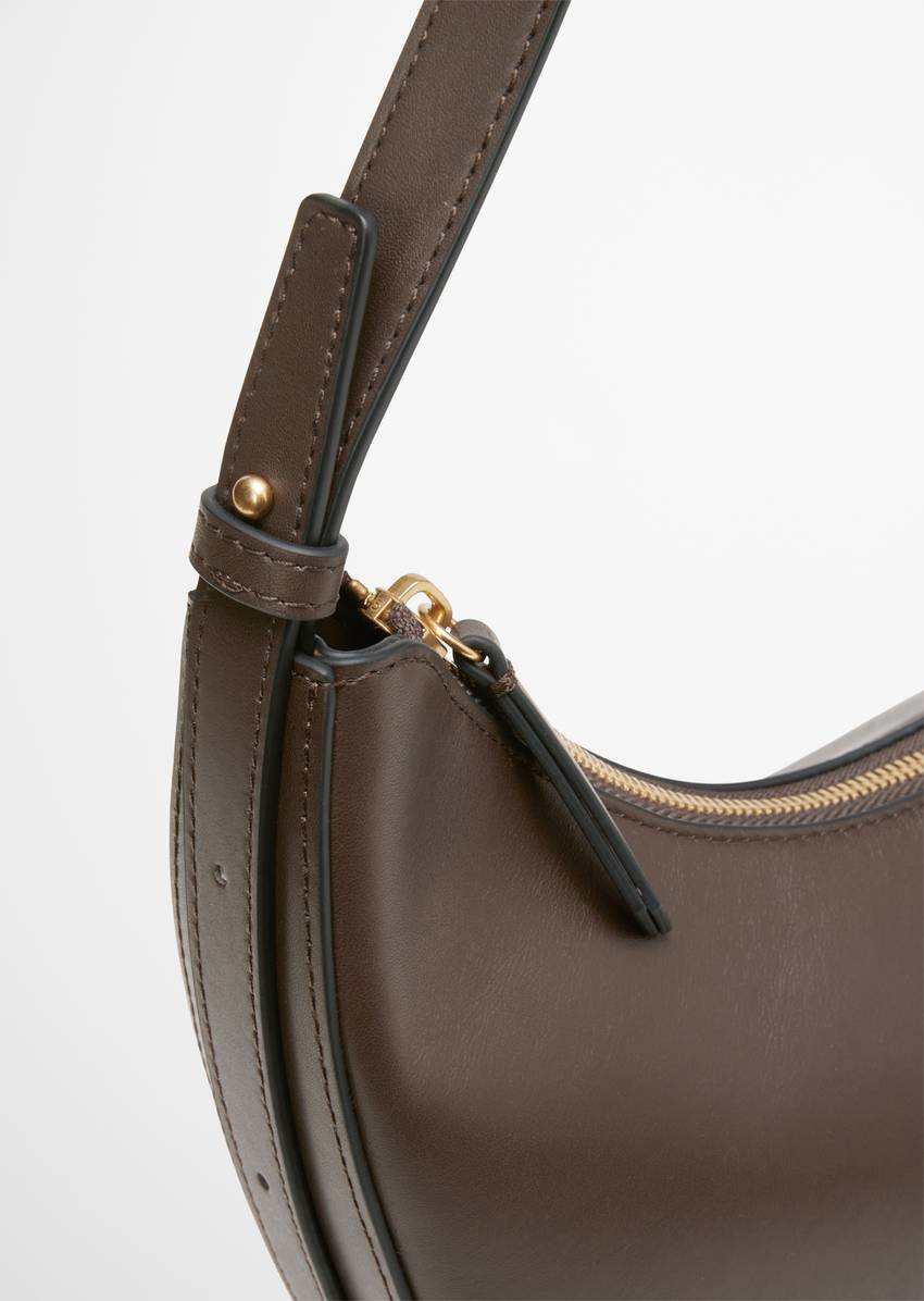 Crossbody bag small made from fine cowhide