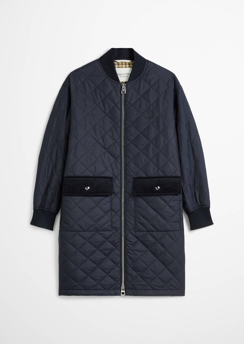 Blouson quilted coat regular made from recycled polyester