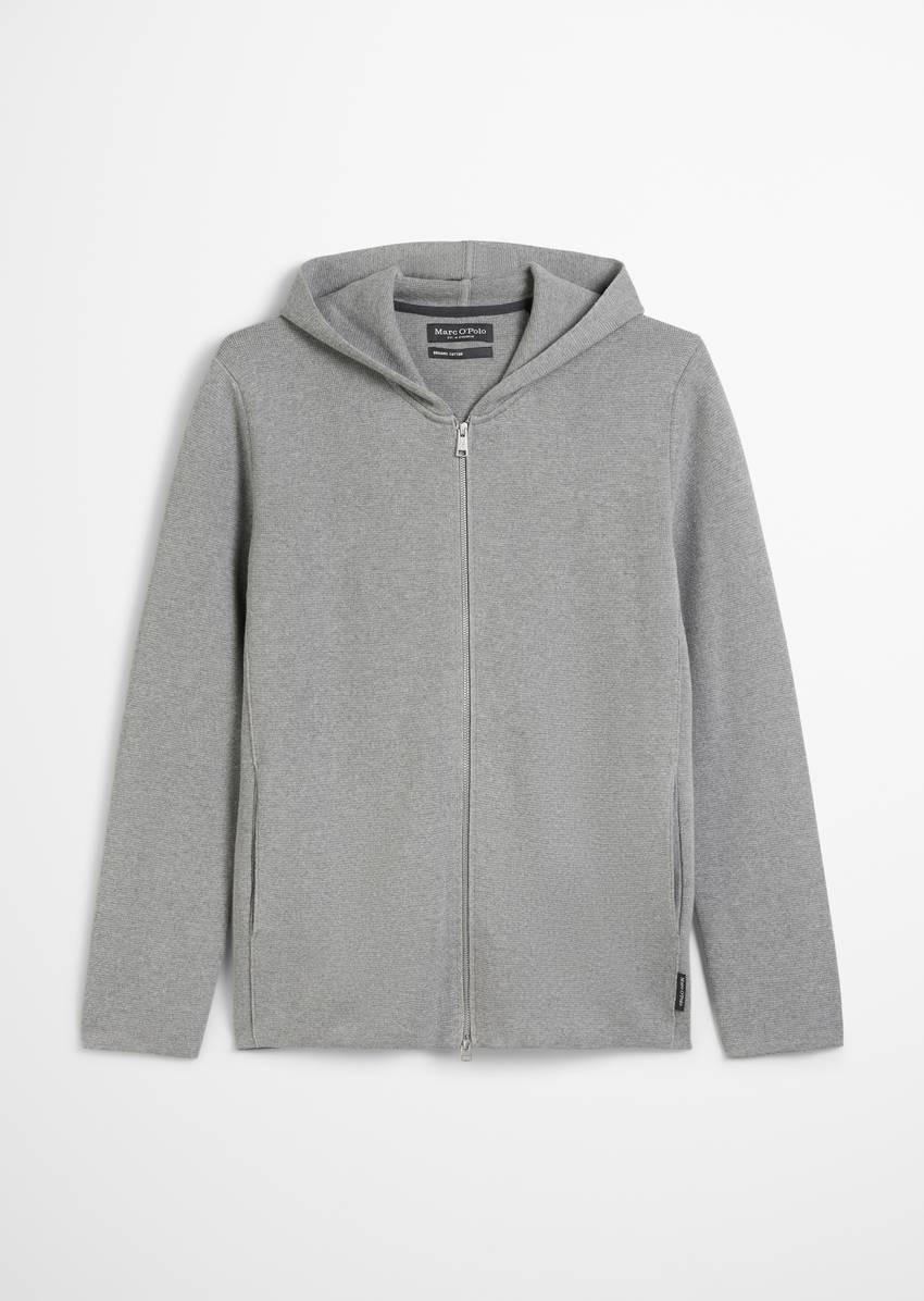 DfC hooded cardigan regular made from pure organic cotton