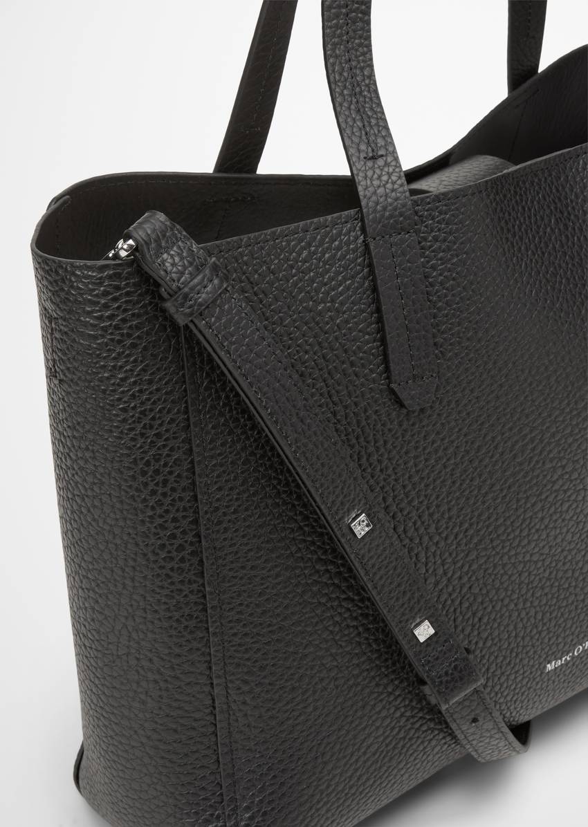 3-in-1 shopper medium made from grained cowhide