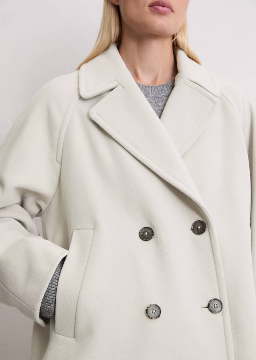 Cape jacket relaxed made from a wool mix