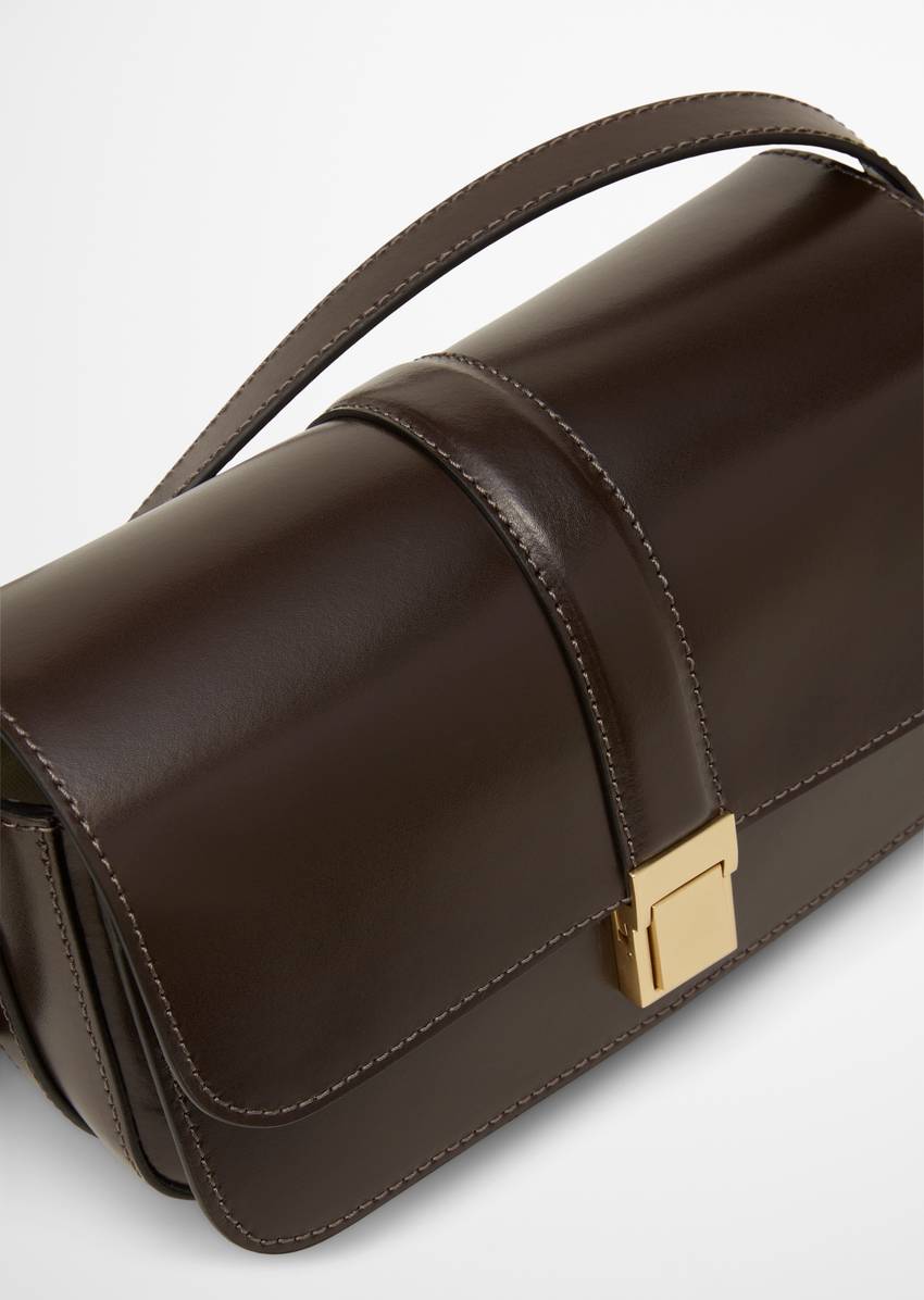 Shoulder bag small with elegant hinged clasp