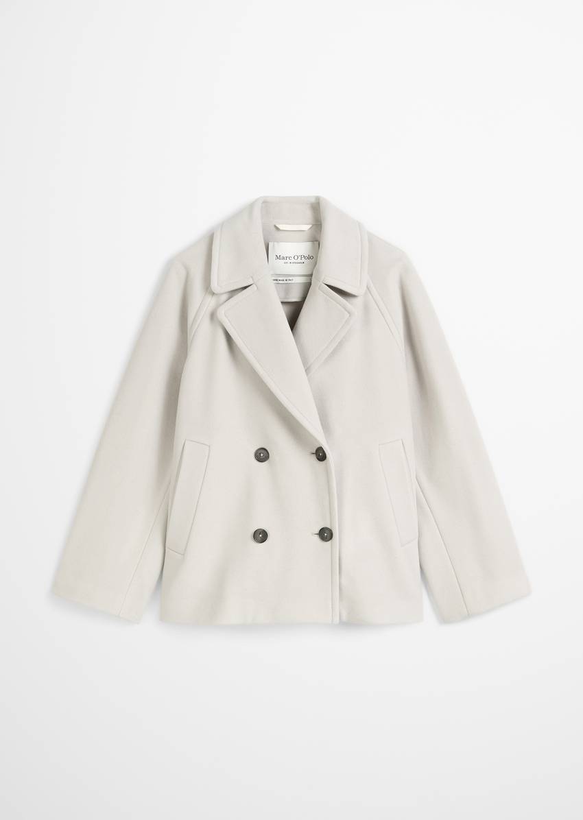 Cape jacket relaxed made from a wool mix