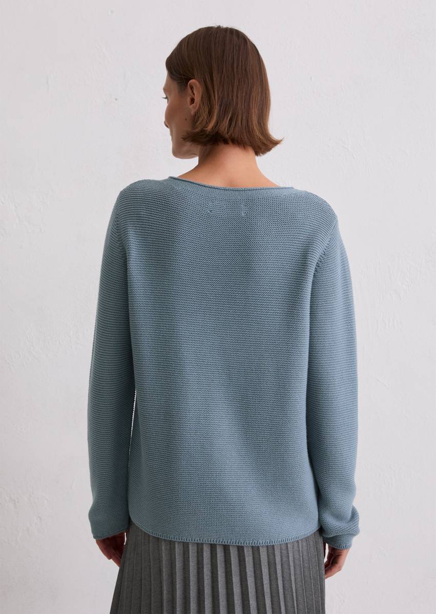 Knitted sweater regular made from organic cotton