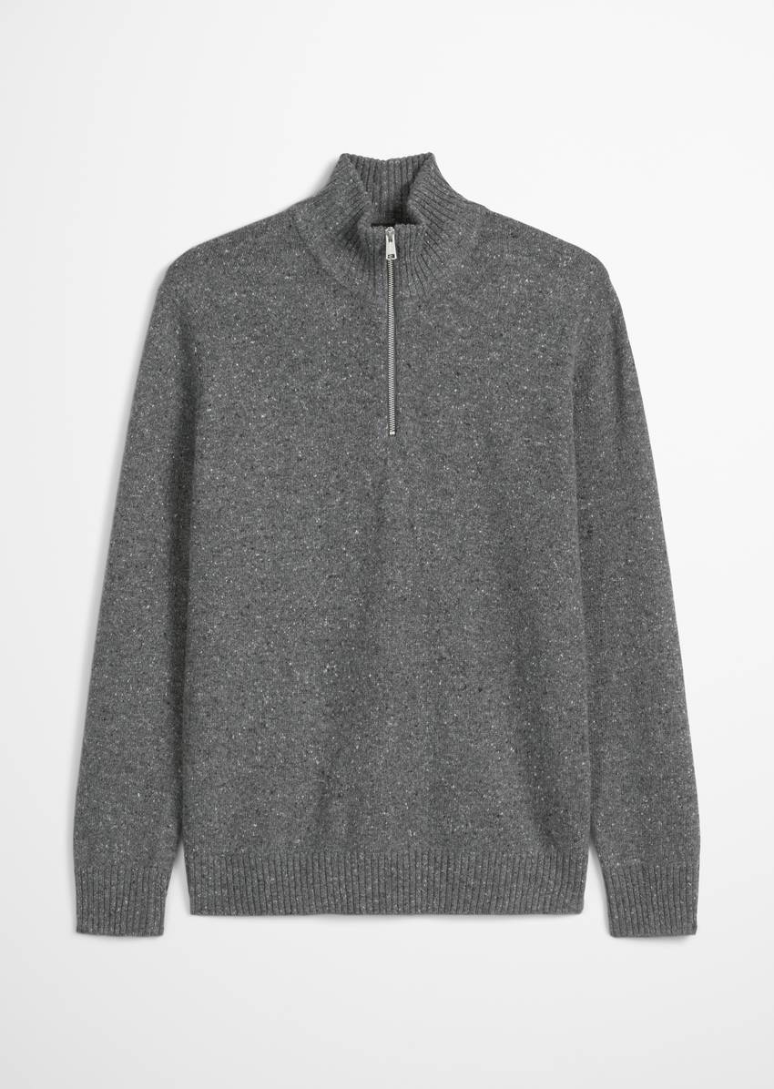 Troyer regular made from speckled tweed yarn