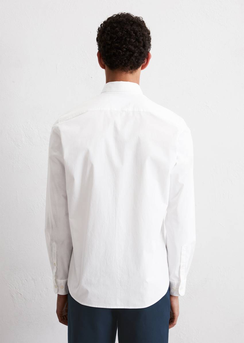 Shirt shaped made from stretch poplin