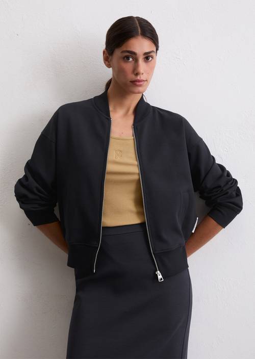 Aviator sweat jacket regular made from interlock jersey