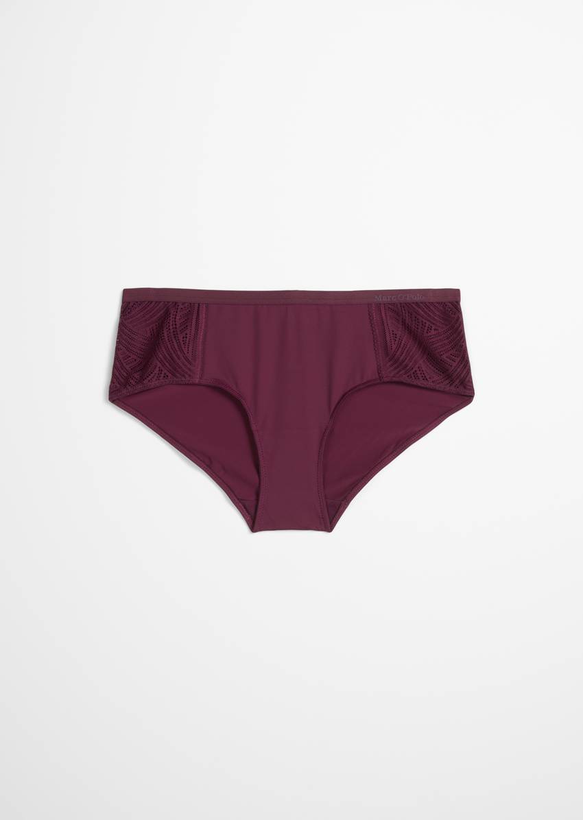 Hipster with lace insert at the side